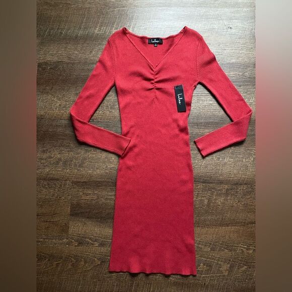 Lulu's Scarlet Long Sleeve Dress - Picture 8 of 16